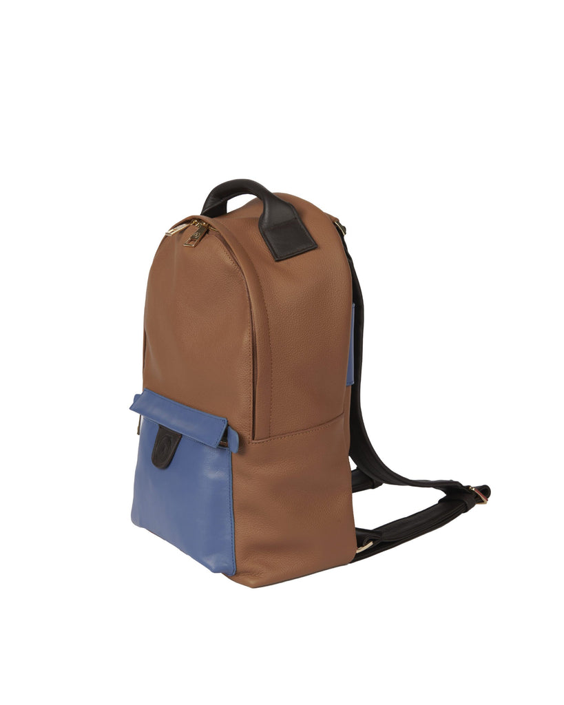 Grace-Blue Pocket Backpack | Maison Orient