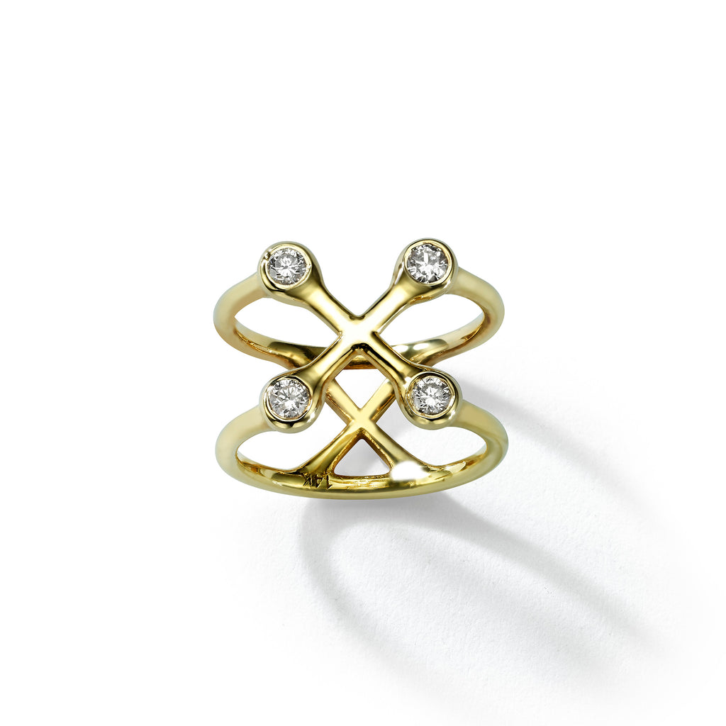 Hidden Sparx by Noritamy - X Power ring gold | Maison Orient