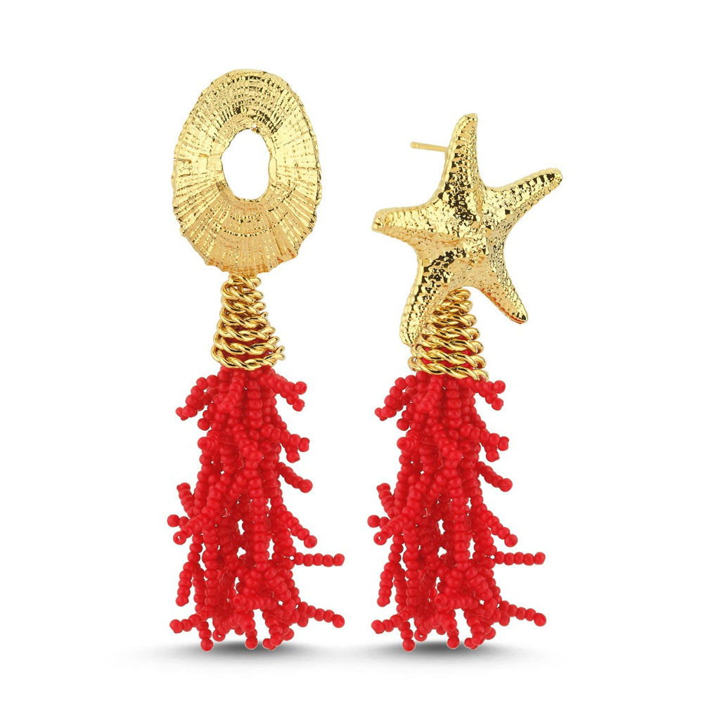 Sealife Earrings Red | Maison Orient