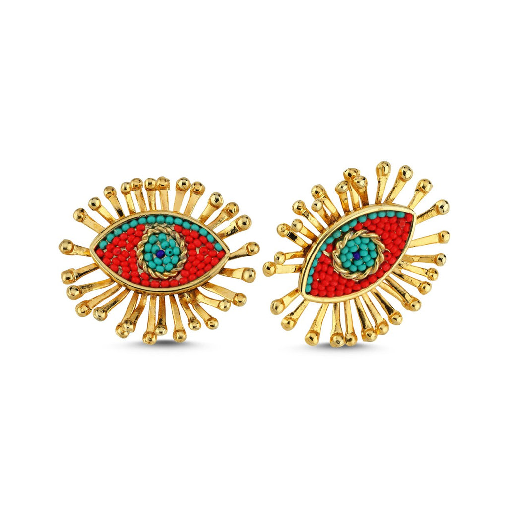 Sea Eye Earrings Red | Maison Orient