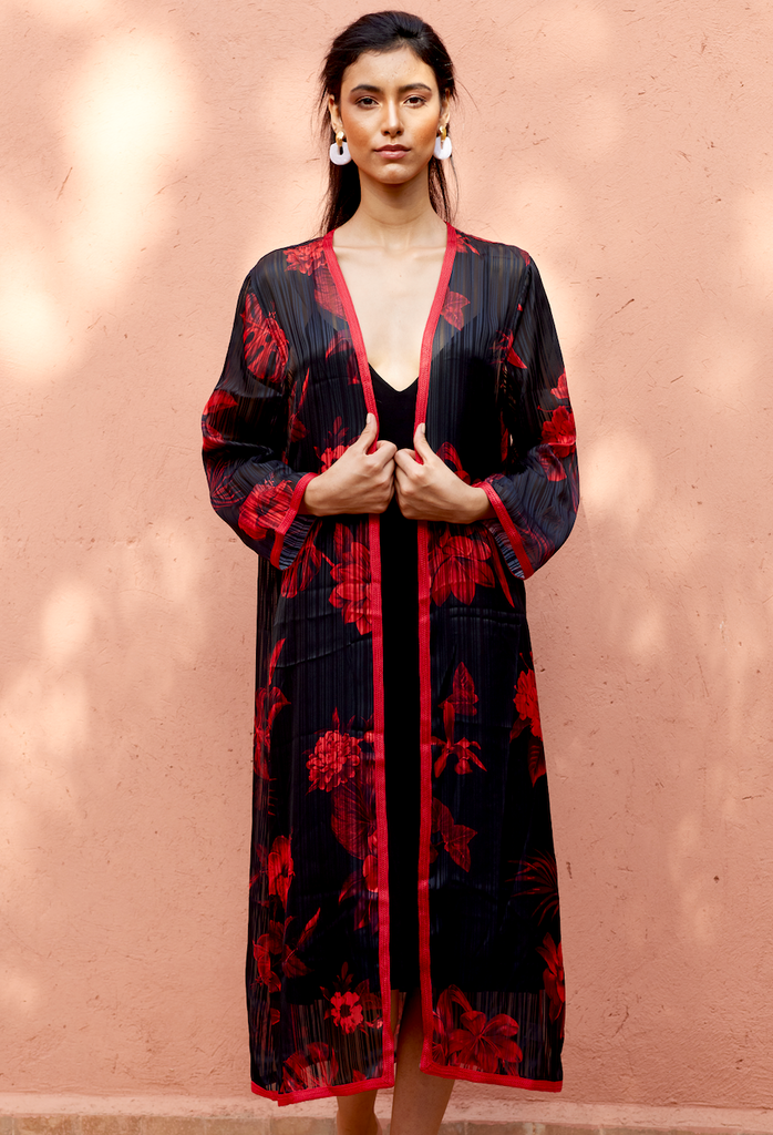ZAGORA Red Sfifa Kimono