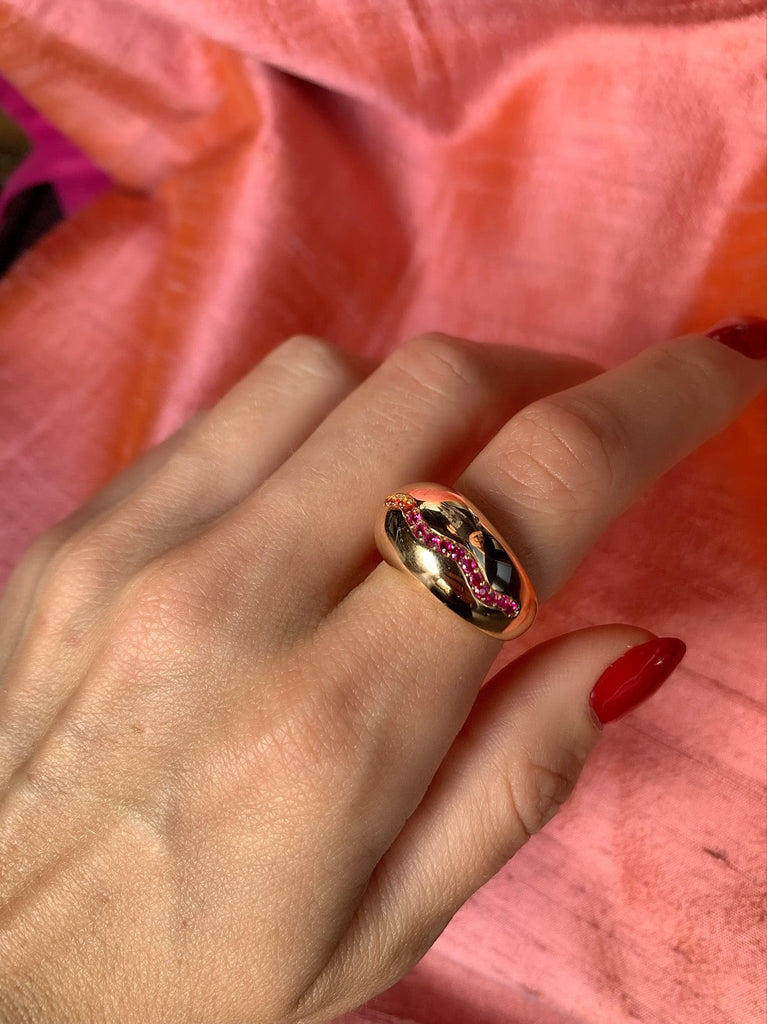 PERFECT CURVE RING IN PINK | Maison Orient