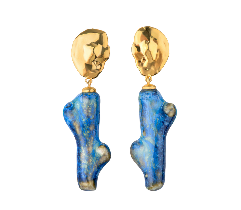 Lake earrings with sea twigs | Maison Orient