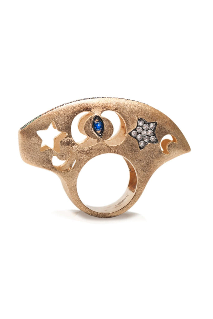 Ammanii The Heavely Dome Ring Vermeil Gold | Maison Orient