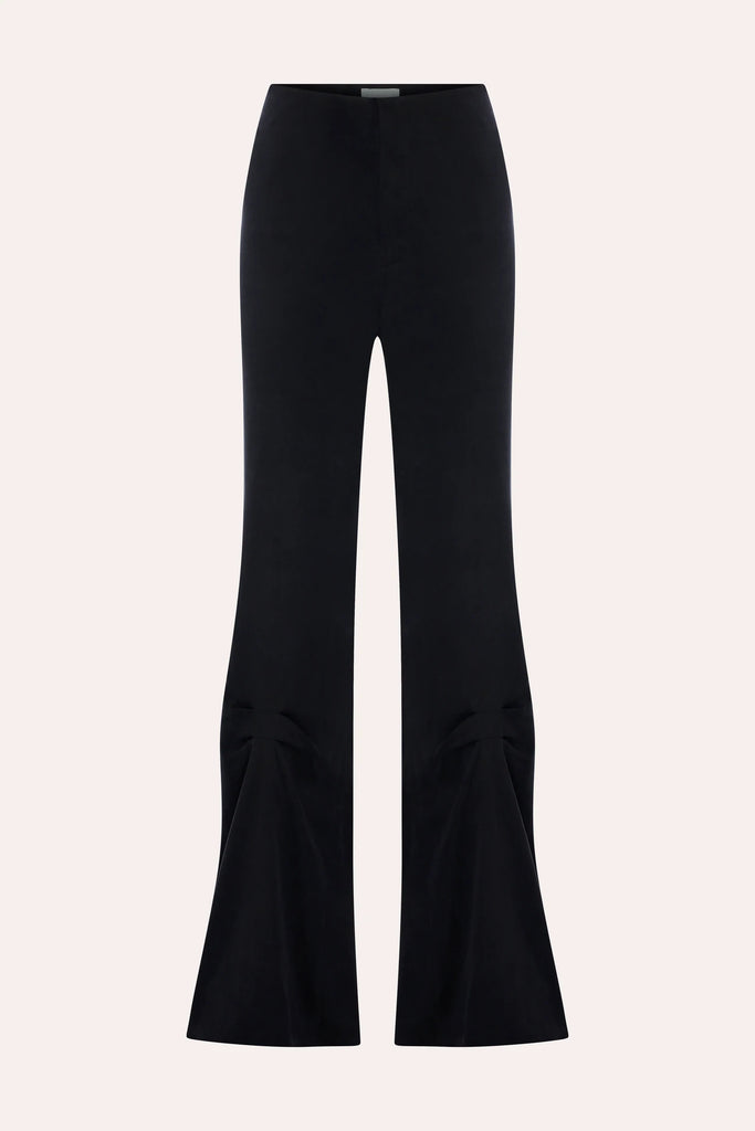 Hestia Trousers with drapes in black | Maison Orient