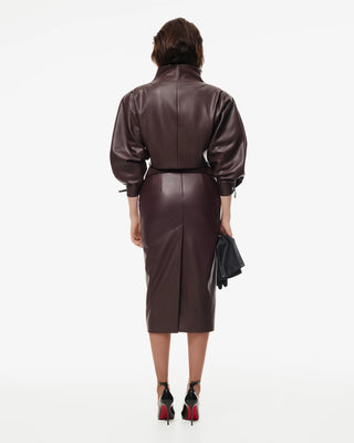 SCULPTED SKIRT WITH PLEATED DETAIL