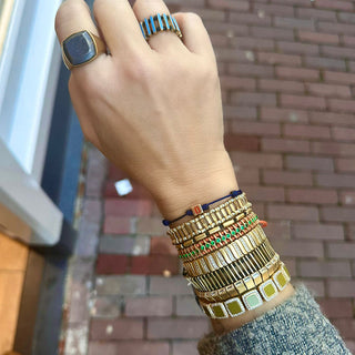 JUJU Cheesecake Bracelet stacked with other JUJU pieces