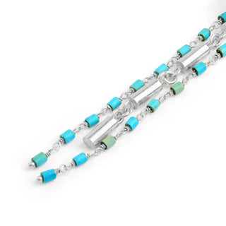 Stupa turquoise chain earring