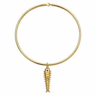 Romy Collection Gold Choker with Fish Charm