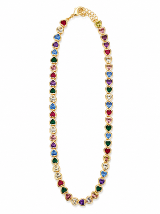 Romy Collection Multi Color Stone Heart Necklace