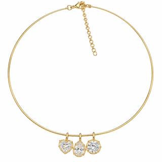 Romy Collection Gold Three Charm Choker
