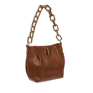 Catena camello small shoulder pouch with chain handle