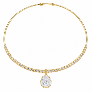 Romy Collection Gold Choker with Pear Shape Charm