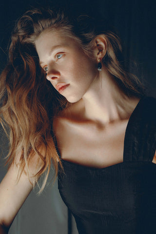 Lyra Earrings with Quartz