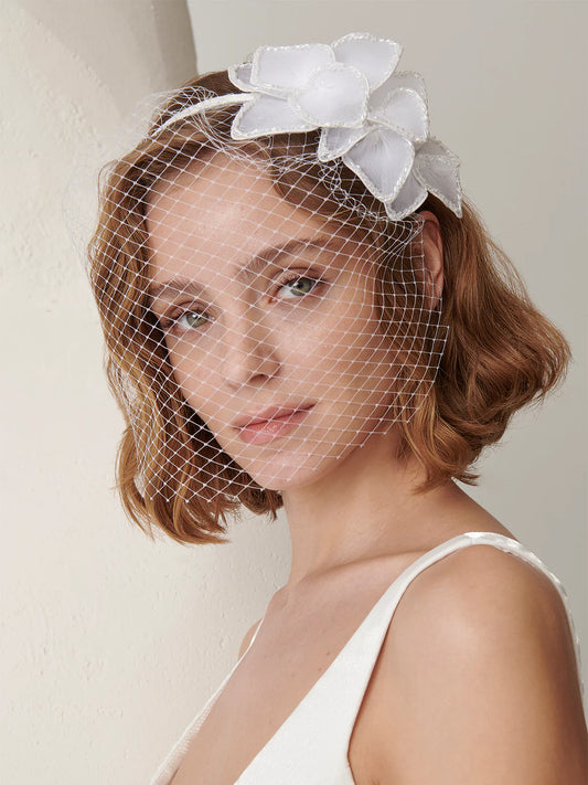 NANCY HEADPIECE WITH VOILETTE