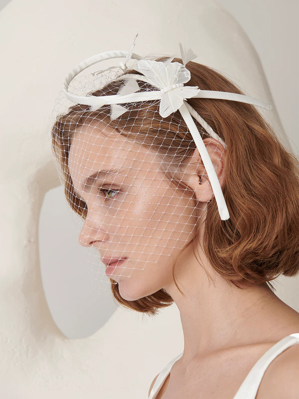 GLASSWING HEADPIECE WITH VOILETTE