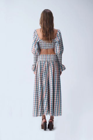 KAIA MIDI SET / ORANGE PLAID