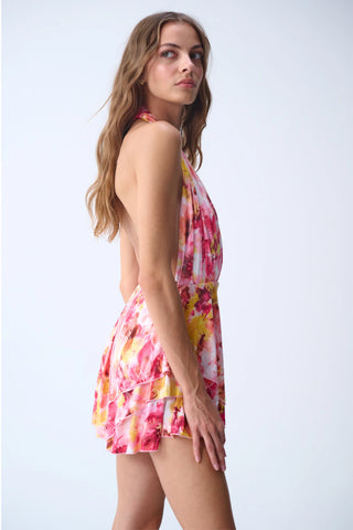 PIXIE DRESS / PINK PATTERNED