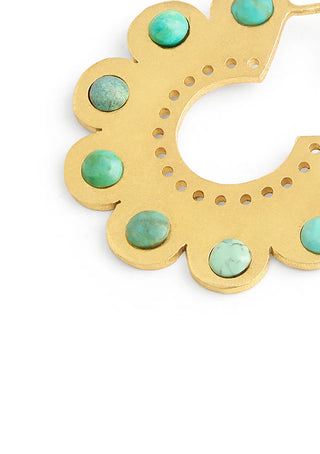 Turquoise Flower Earrings