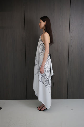 MESS White and Black Dress