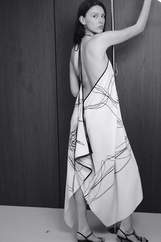MESS White and Black Dress