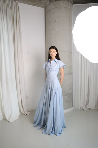 RAINA Light Blue Maxi Dress