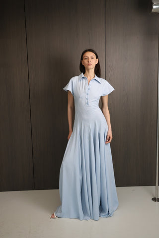 RAINA Light Blue Maxi Dress