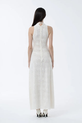 SHERINA White Knit Dress