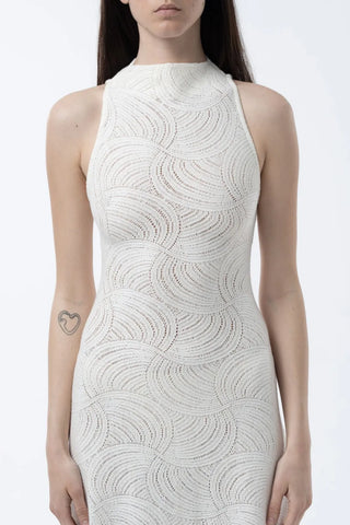 SHERINA White Knit Dress
