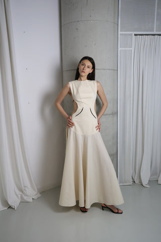 SOLEA Midi Dress Beige