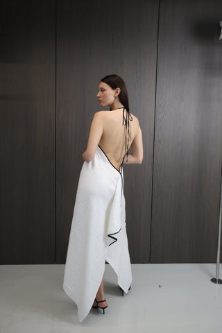 SUNNY White Linen Midi Dress
