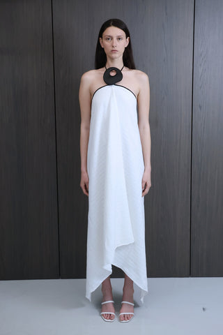 SUNNY White Linen Midi Dress
