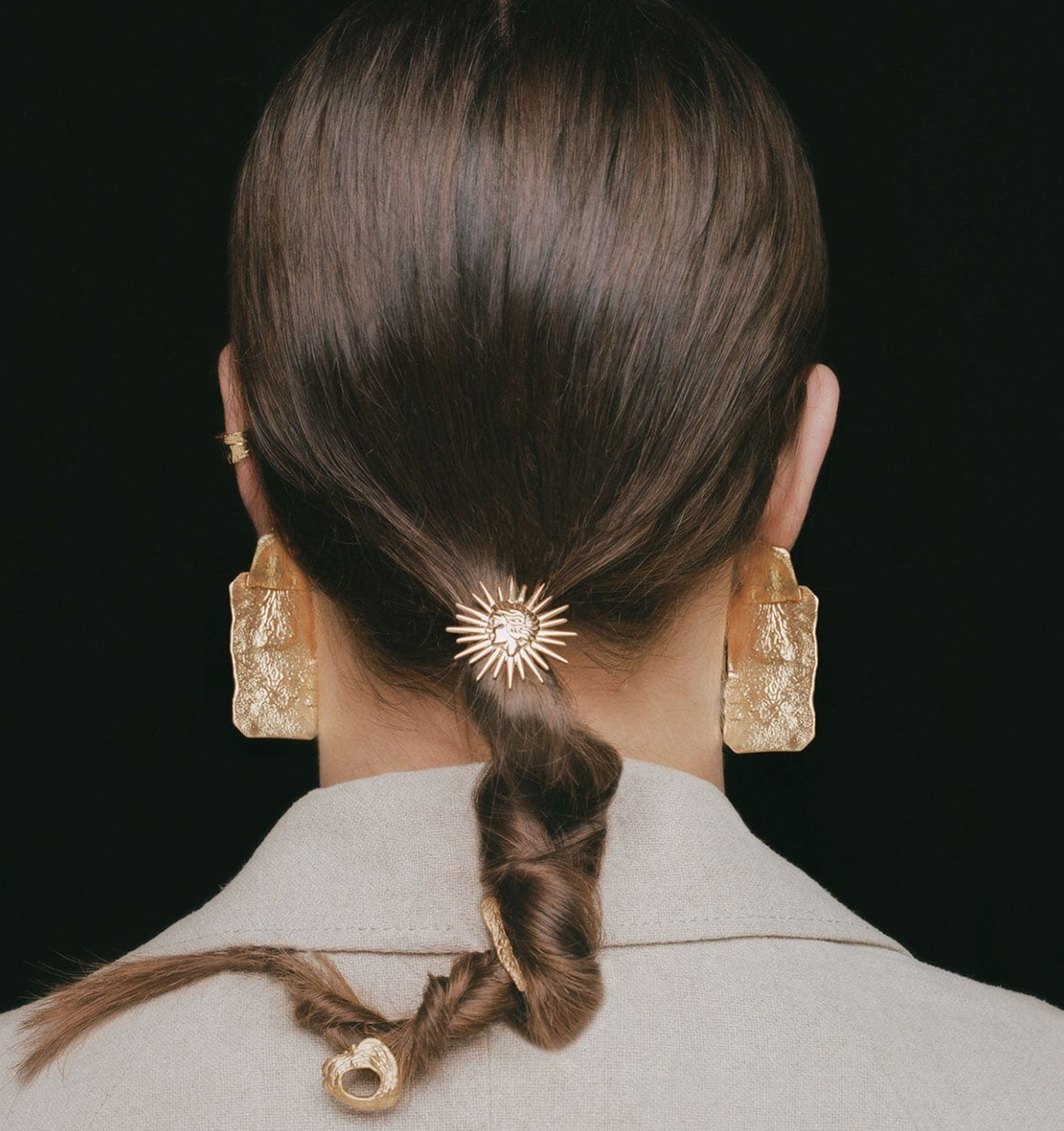 Standing Stone Earrings Gold