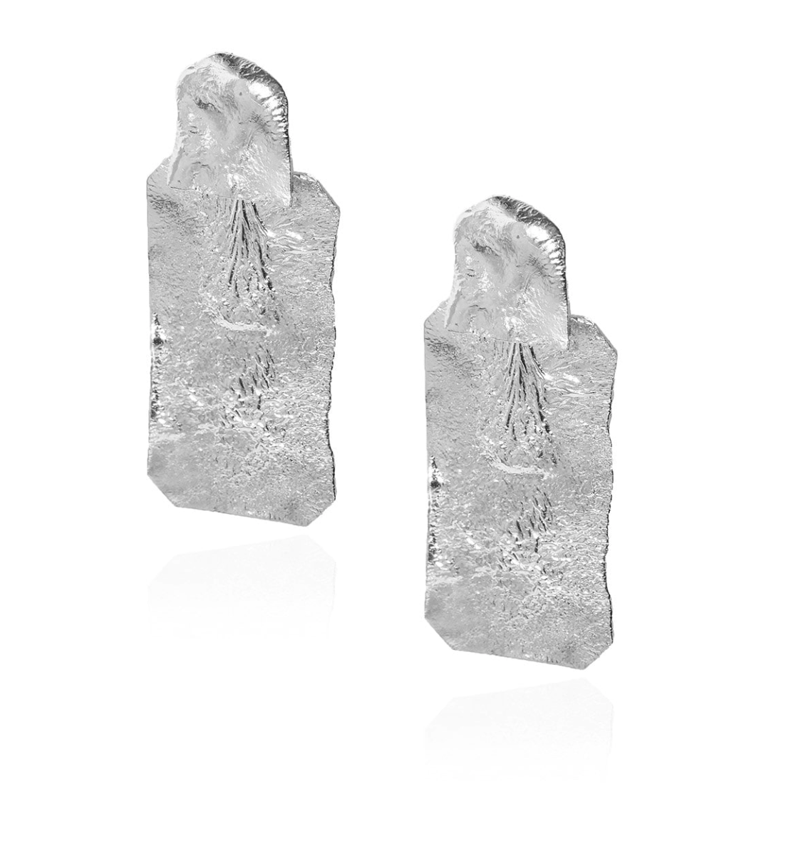 Standing Stone Earrings Silver