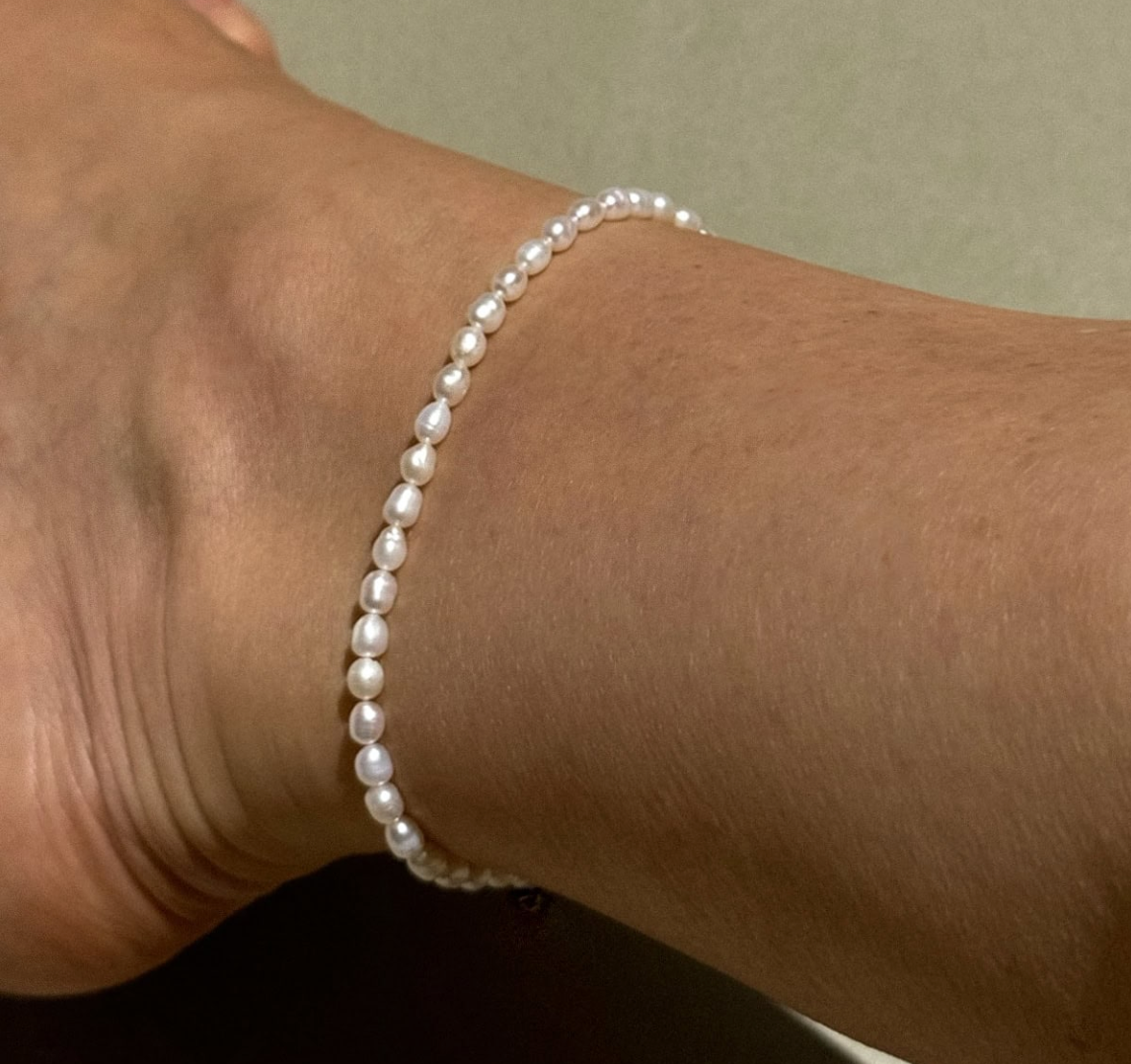 Oval Pearl Anklet