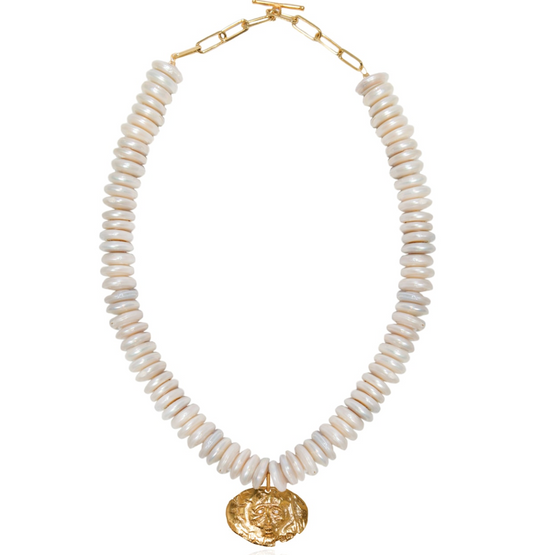 Nikolaos Rondelle Pearl Necklace