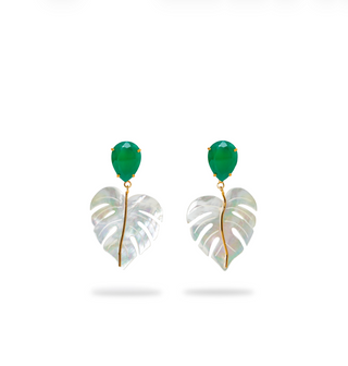 SEYCHELLES in Mother of Pearls and green Agate