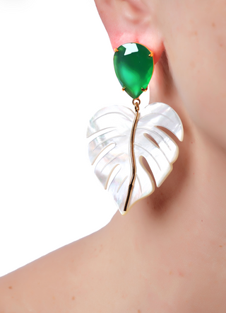 SEYCHELLES in Mother of Pearls and green Agate