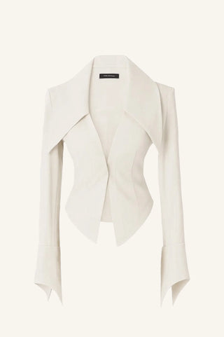 SHEER LOUNGE SHIRT WITH OVERSIZED COLLAR