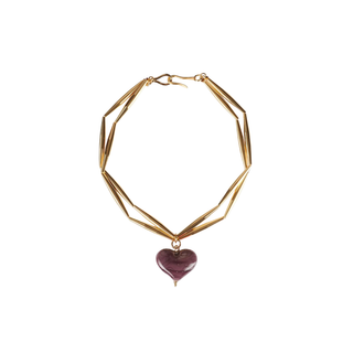 Cuore Duo Necklace - Violet