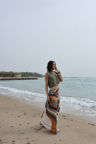 Adira Beige Sarong - Maison OrientWEMAVEMaison OrientScarves