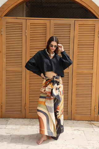 Adira Beige Sarong - Maison OrientWEMAVEMaison OrientScarves