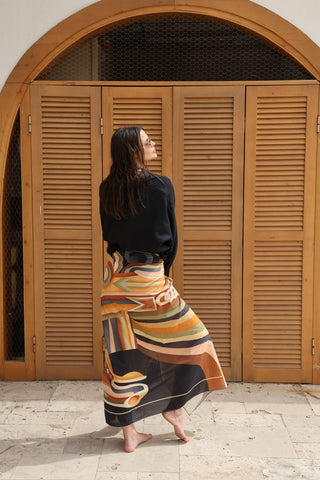 Adira Black Sarong - Maison OrientWEMAVEMaison OrientScarves