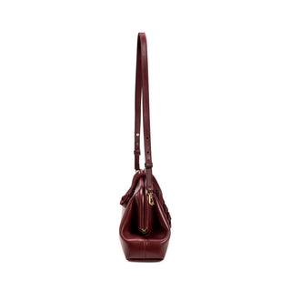Alessa burgundy leather pouch bag - Maison OrientSerena UziyelMaison OrientClutch