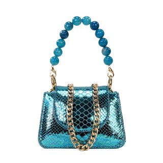 Aliel Metallic Turquoise Horra - Maison OrientAlielMaison OrientMini Bags