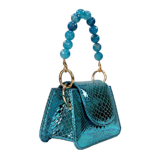 Aliel Metallic Turquoise Horra - Maison OrientAlielMaison OrientMini Bags