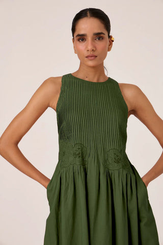 Amani Green Embroidered Dress - Maison OrientThe Summer HouseMaison OrientDresses