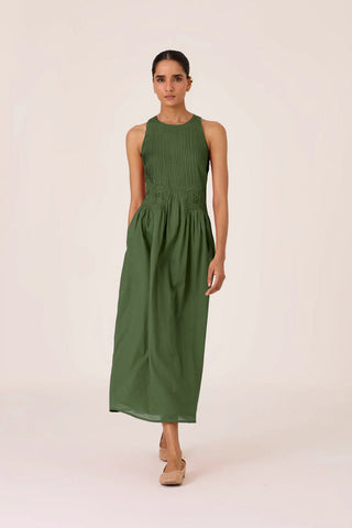 Amani Green Embroidered Dress - Maison OrientThe Summer HouseMaison OrientDresses