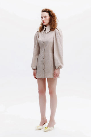 AMBER SHIRT DRESS / BEIGE - Maison OrientNAIAMaison OrientClothing
