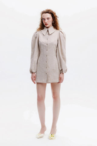 AMBER SHIRT DRESS / BEIGE - Maison OrientNAIAMaison OrientClothing